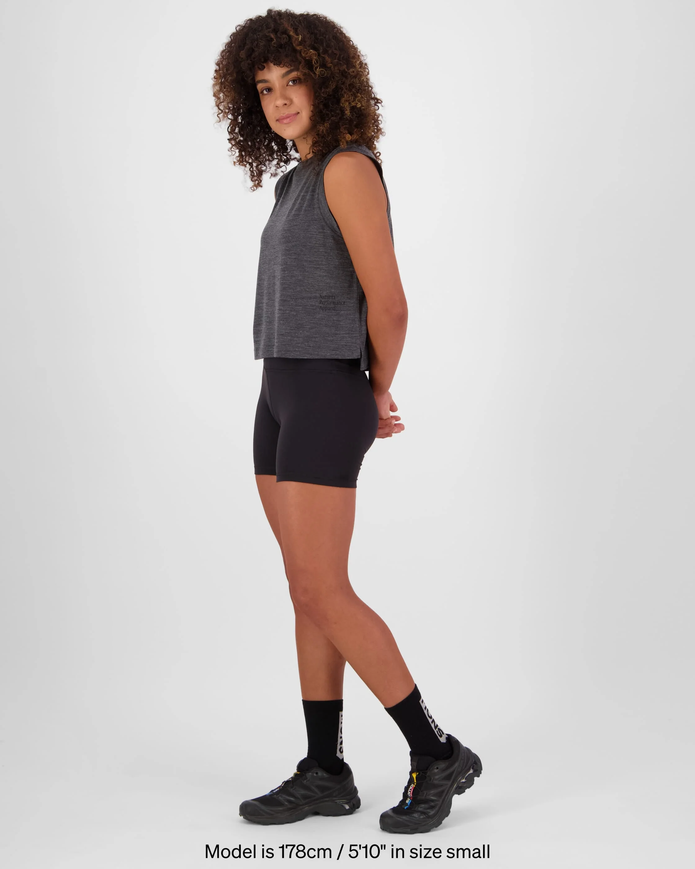 Zephyr Merino Tencel™ Boxy Tank - Smoke | Women's Tank - Image 3