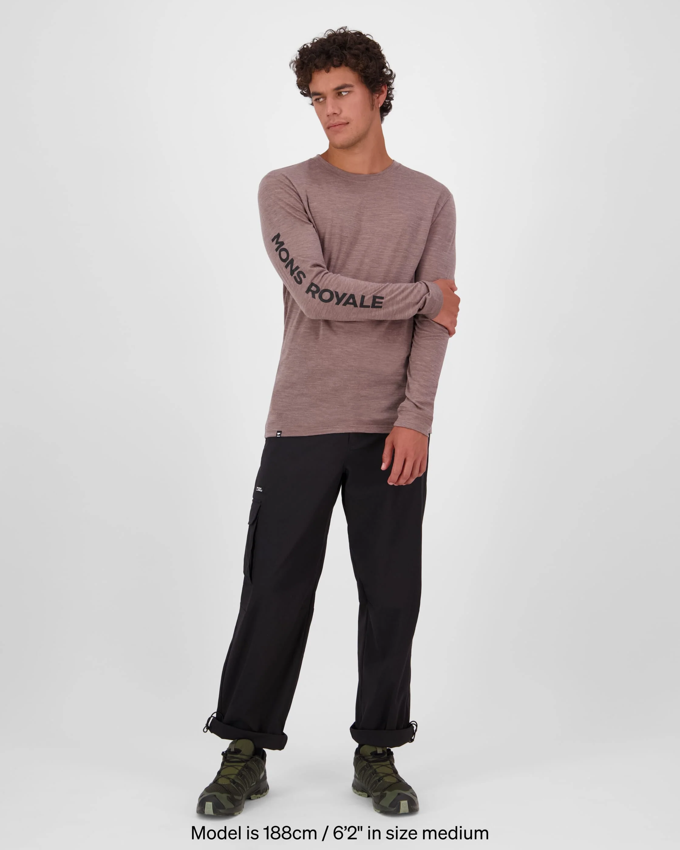 Zephyr Merino Tencel™ Long Sleeve - Chestnut | Men's Long Sleeve Top - Image 3