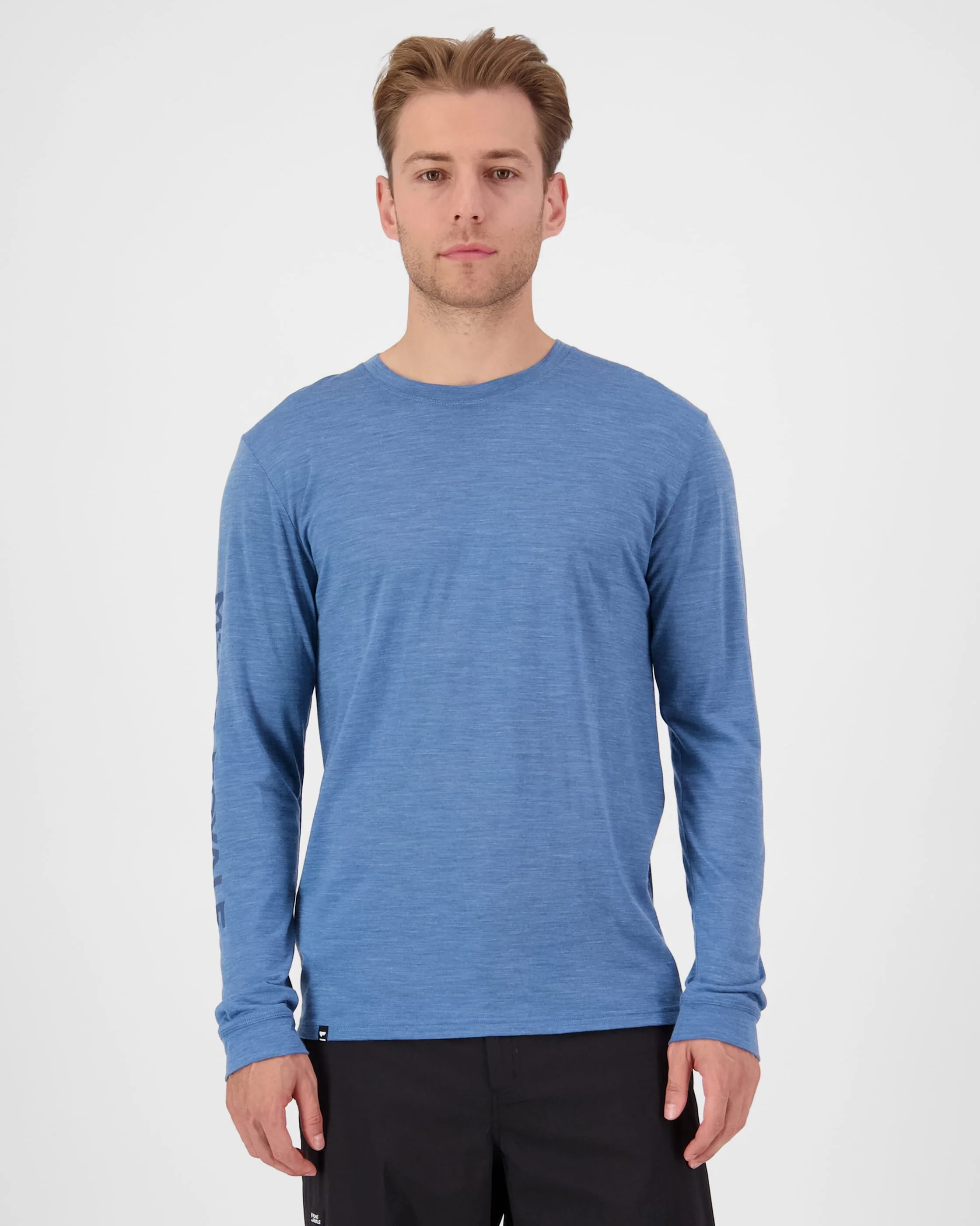 Zephyr Merino Tencel™ Long Sleeve - Steel Blue | Men's Long Sleeve Top