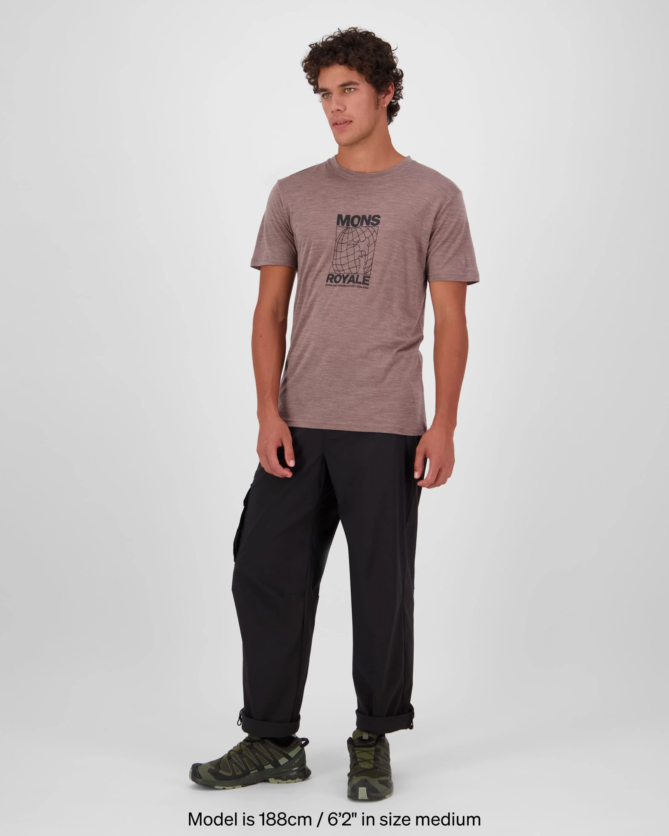 Zephyr Merino Tencel™ T-Shirt - Chestnut | Men's T-Shirt - Image 3