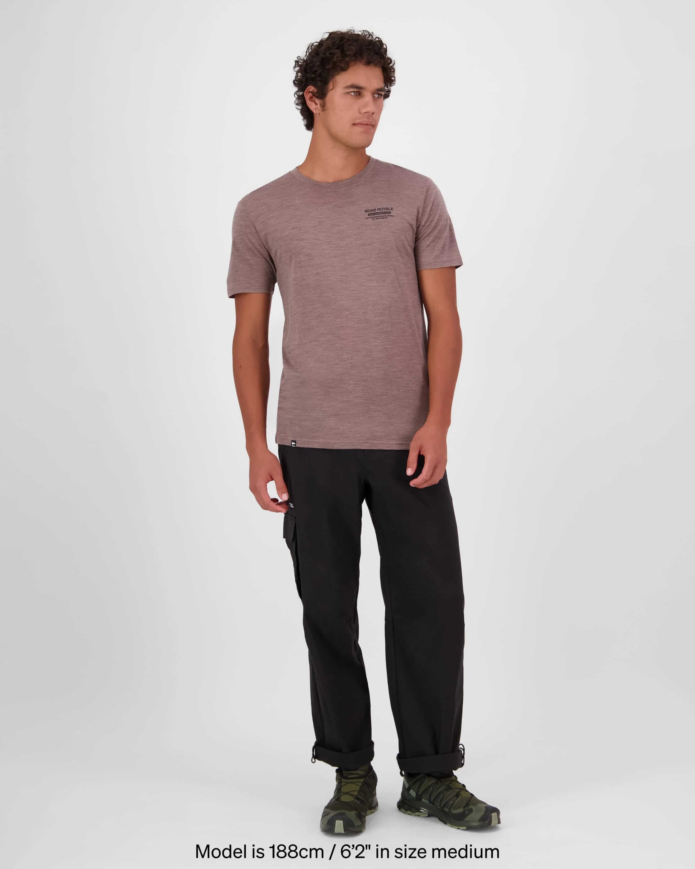 Zephyr Merino Tencel™ T-Shirt - Chestnut | Men's T-Shirt - Image 3