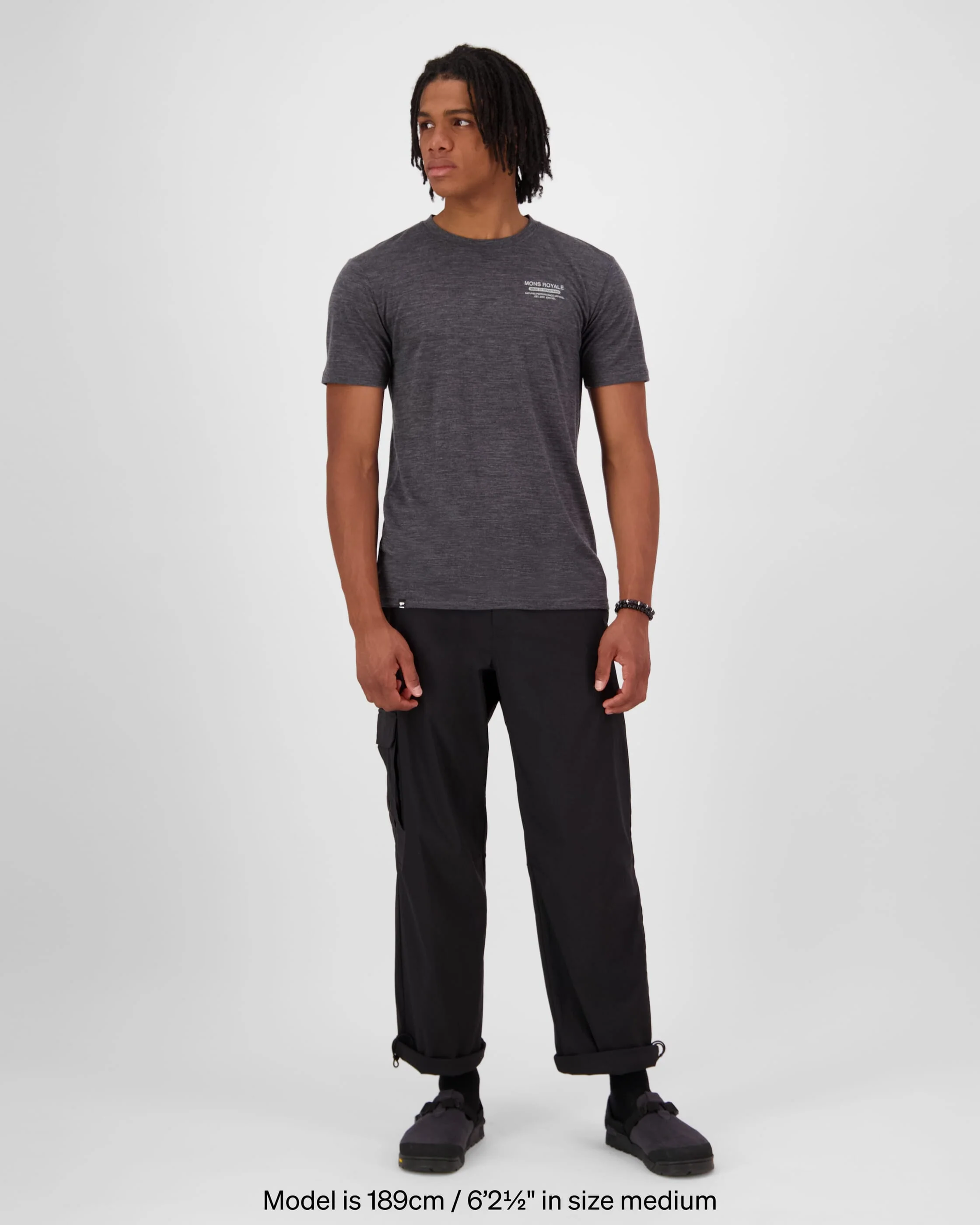 Zephyr Merino Tencel™ T-Shirt - Smoke | Men's T-Shirt - Image 3