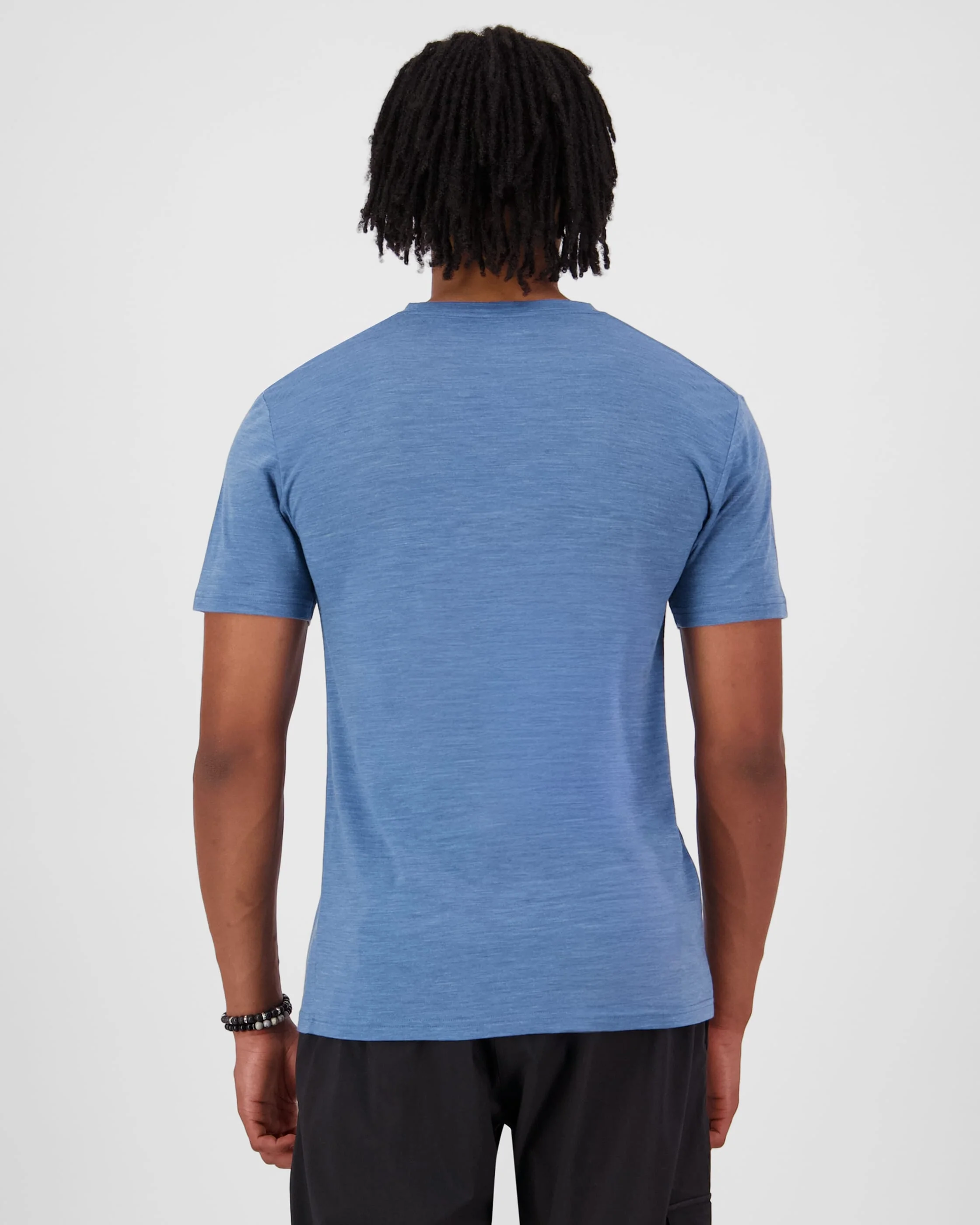 Zephyr Merino Tencel™ T-Shirt - Steel Blue | Men's T-Shirt - Image 2