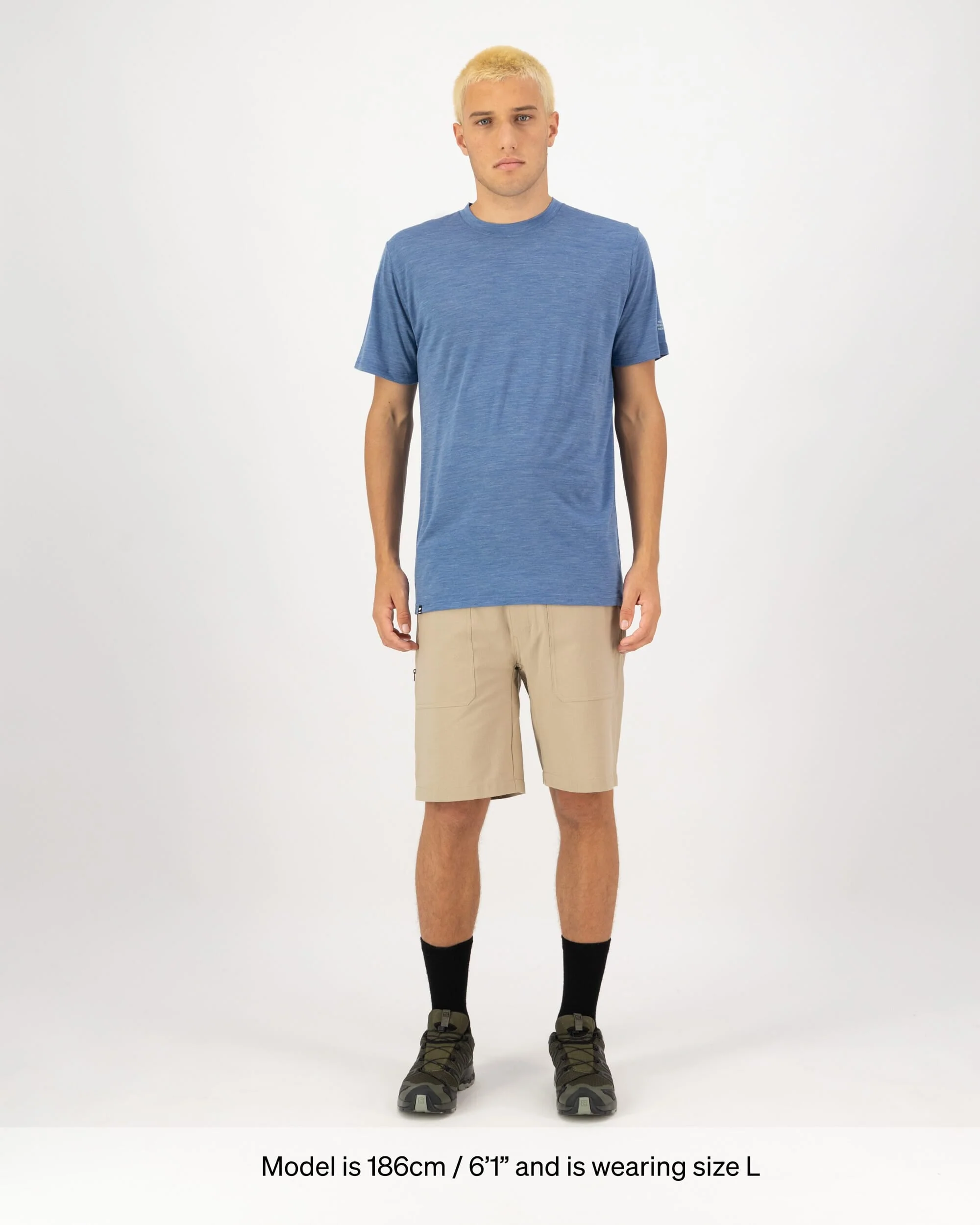 Zephyr Merino Tencel™ T-Shirt - Steel Blue | Men's T-Shirt - Image 3